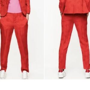 Zadig & Voltaire Red Straight-Leg Capris